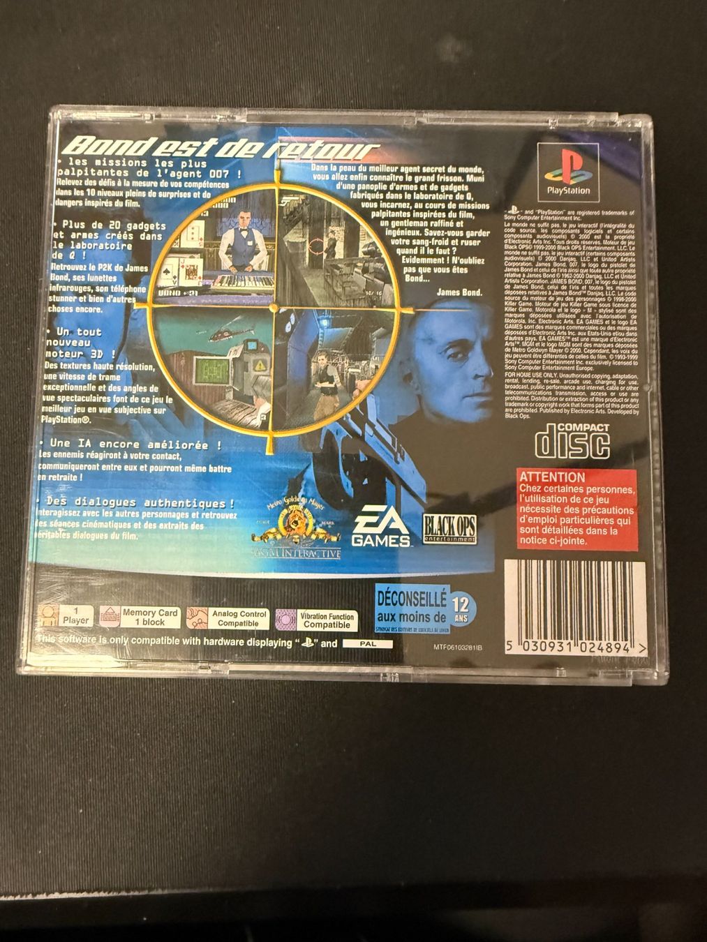 Sony Giochi: 007 Le Monde Ne Suffit Pas - PS1 – Usato da Pont-de-la-Morge venduto da Darfal 2