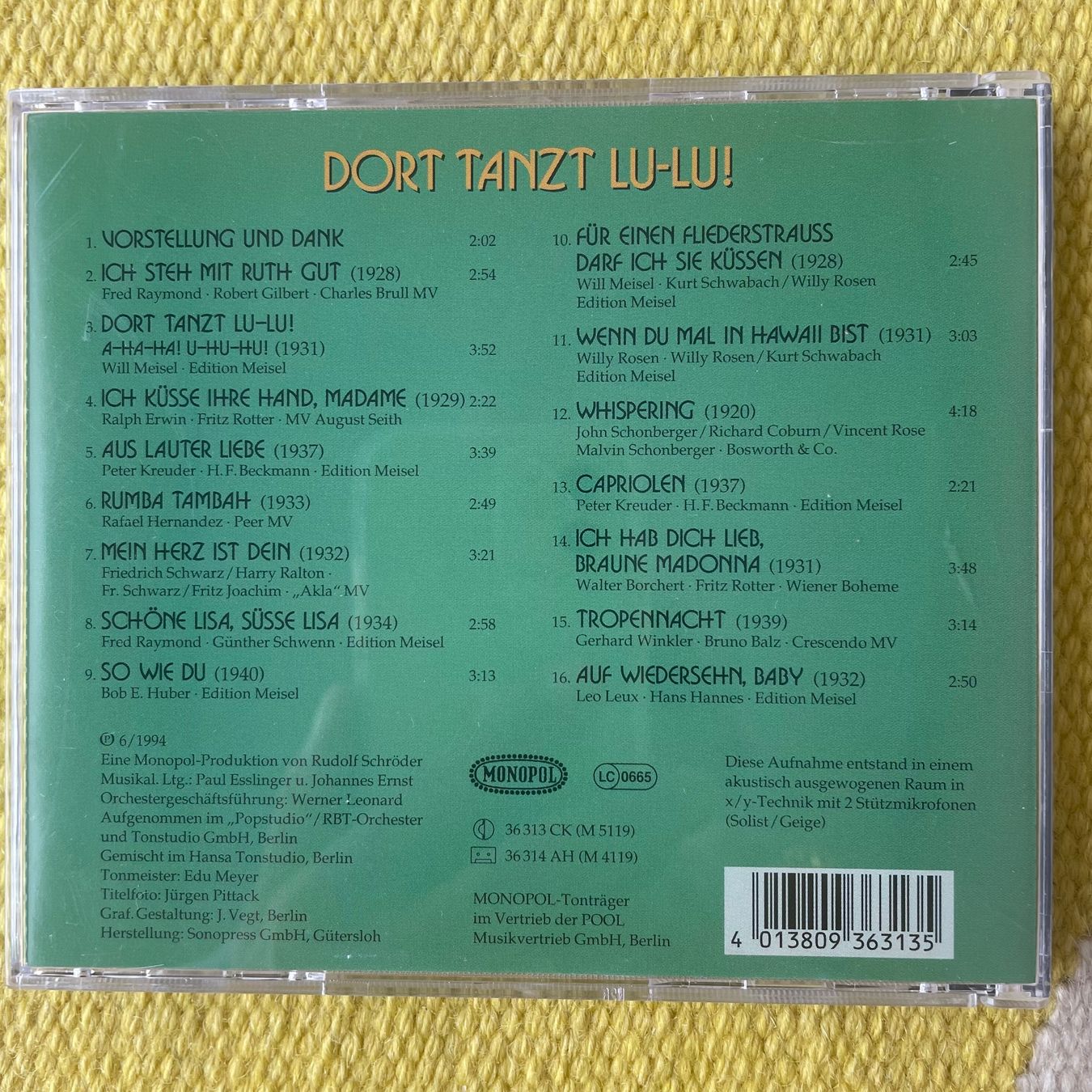 CDs: MAX RAABE-DORT TANZT LU LU! – Gebraucht aus Rorschacherberg von CD-Roli 1