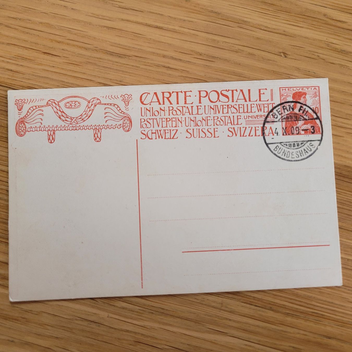 Alle Briefmarken: GS Karte Bern 1909 – Gebraucht aus Biel/Bienne von Destockweb