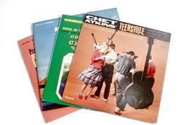 4x CHET ATKINS, 33 RPM Vinyl LPs aus der Zeit, >VG/VG