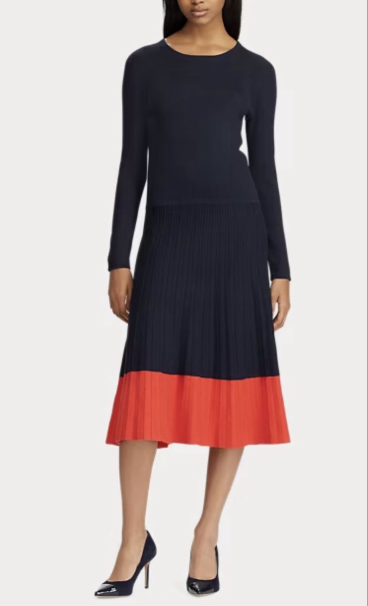 Ralph Lauren Vestiti: Ralph Lauren Color-Block-Kleid mit Baumwolle – Usato da Obfelden venduto da cesarina10 1
