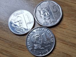 Philippinen 1 + 5 Pesos 2015-2020 Lot 3 Stück!