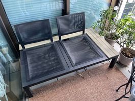 Balkon/Garten Zweisitzer-Sofagestell (ohne Kissen)