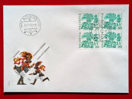 VOLKSBRÄUCHE 677 RÖLLELIBUTZEN VIERERBLOCK ALTSTÄTTEN 1982