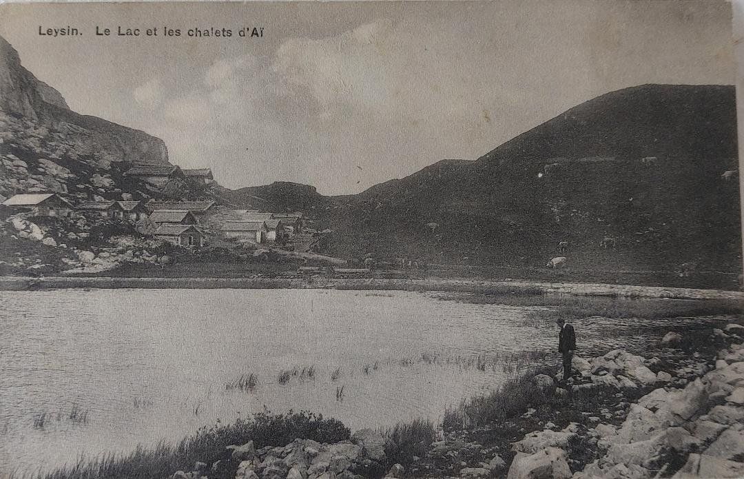 Cartoline postali: LEYSIN - Le Lac et les chalets d'Aï – Usato da Delémont venduto da Domdom1