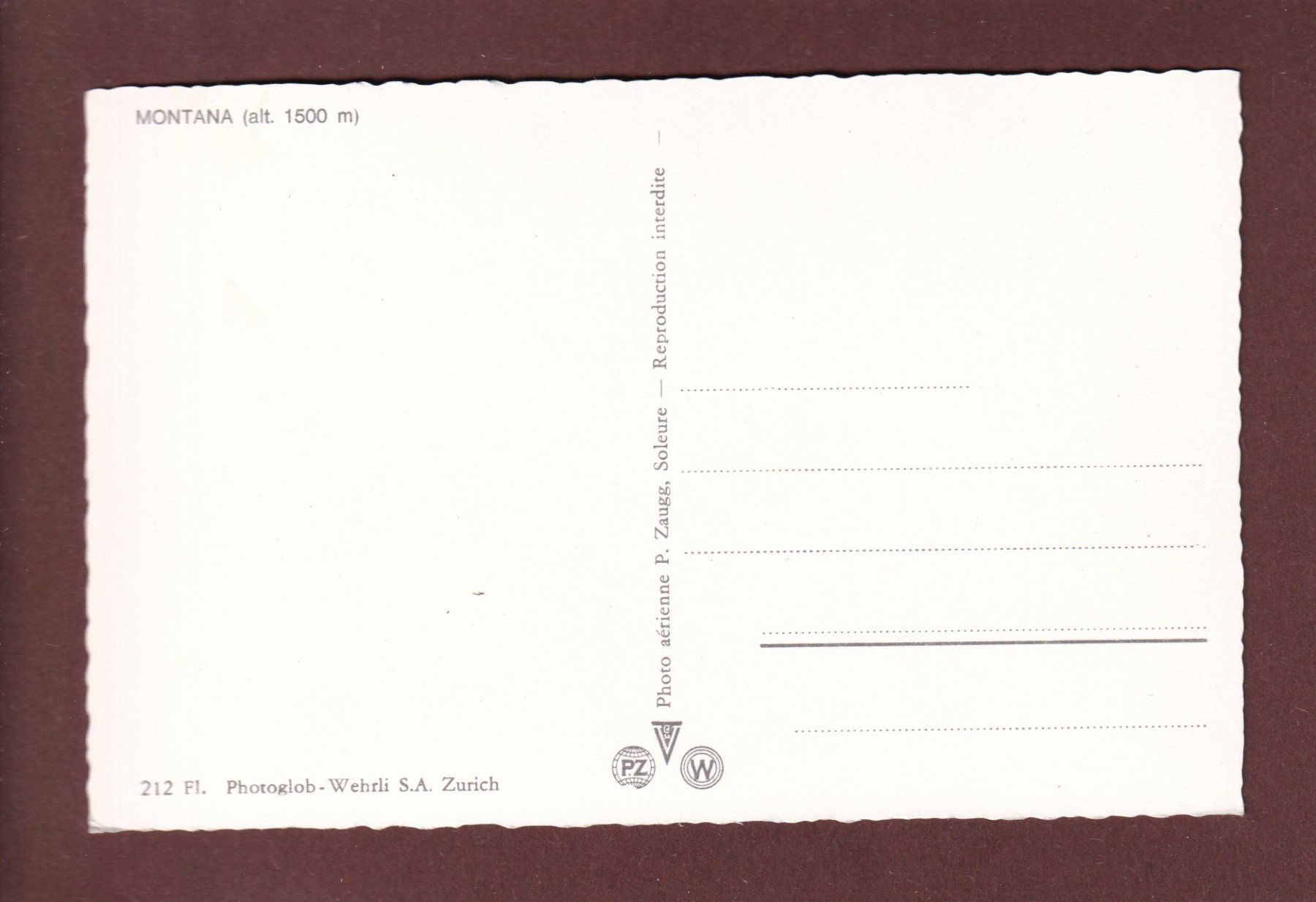 Cartoline postali: MONTANA – Usato da Pully venduto da nicecards 1