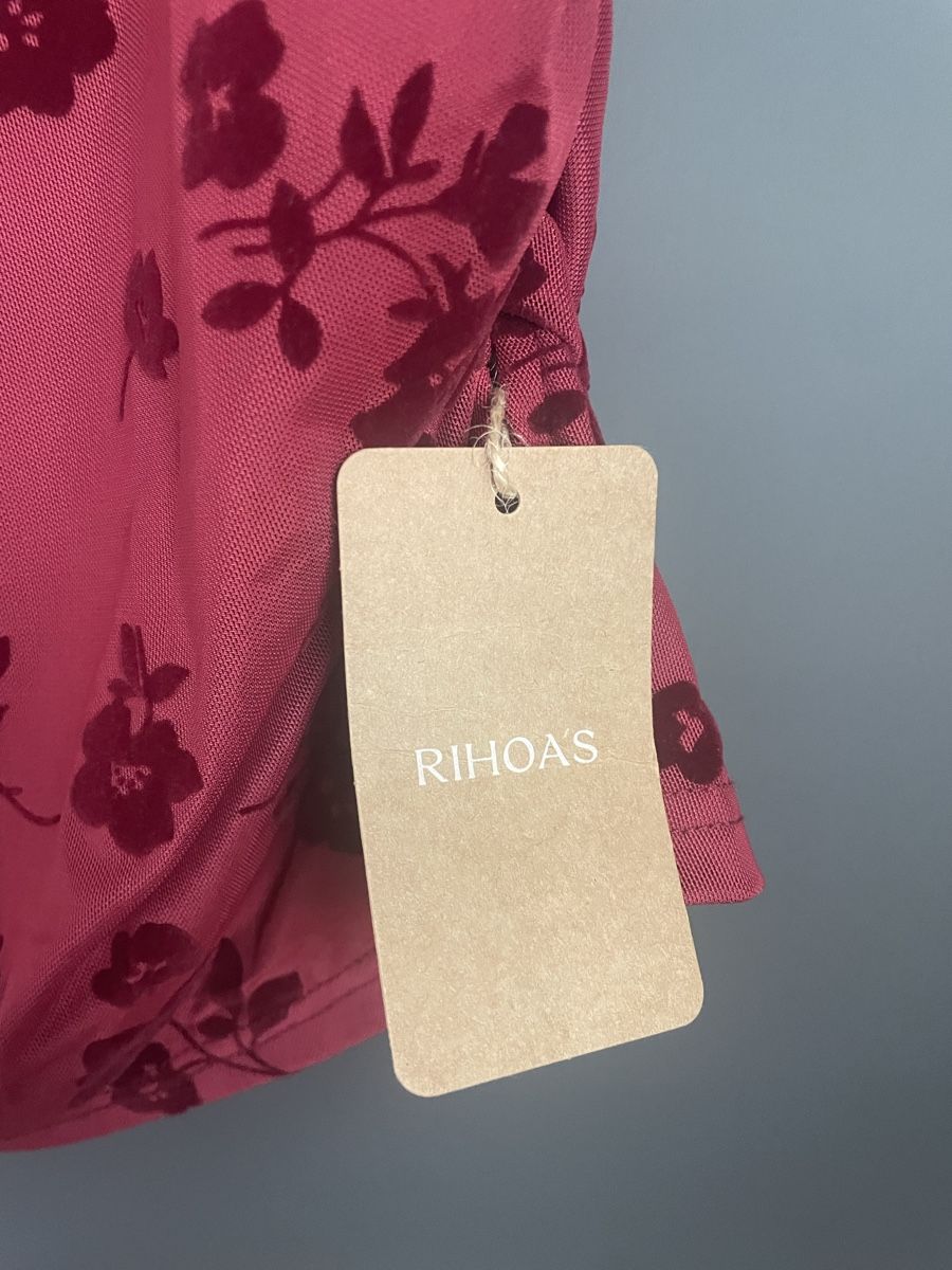 Top: Rihoa Top, bordeaux mit Blumenmuster! – Nuovo (secondo la descrizione) da Interlaken venduto da sa.manta 1