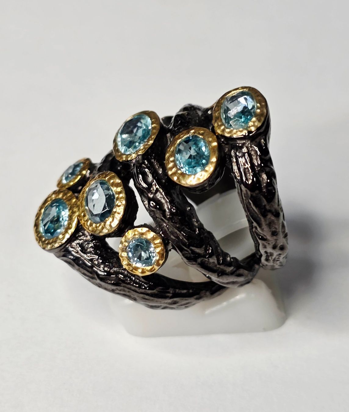 Anelli: Zierring Blau Topas – Nuovo (secondo la descrizione) da Zürich venduto da Benedikt21 4