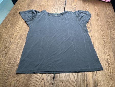 Graues T-Shirt mit Puffärmeln, Grösse M -