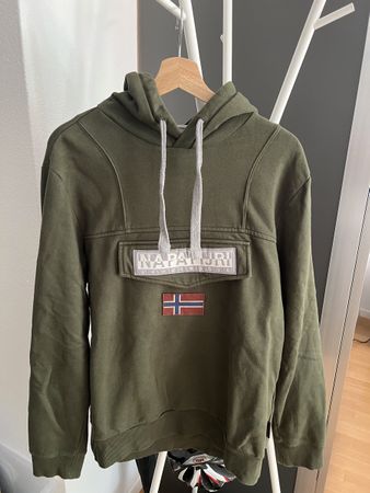 Napapijri Hoodie, Grösse L, Olivgrün - Top Zustand!
