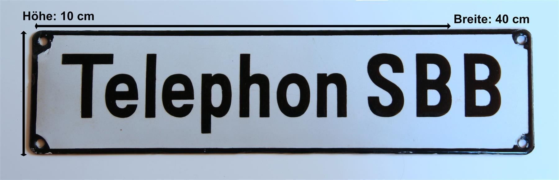 SBB/CFF/FFS Insegne: Emailschild Telephon SBB CFF FFS – Usato da Langenthal venduto da Sammlungs_aus 4