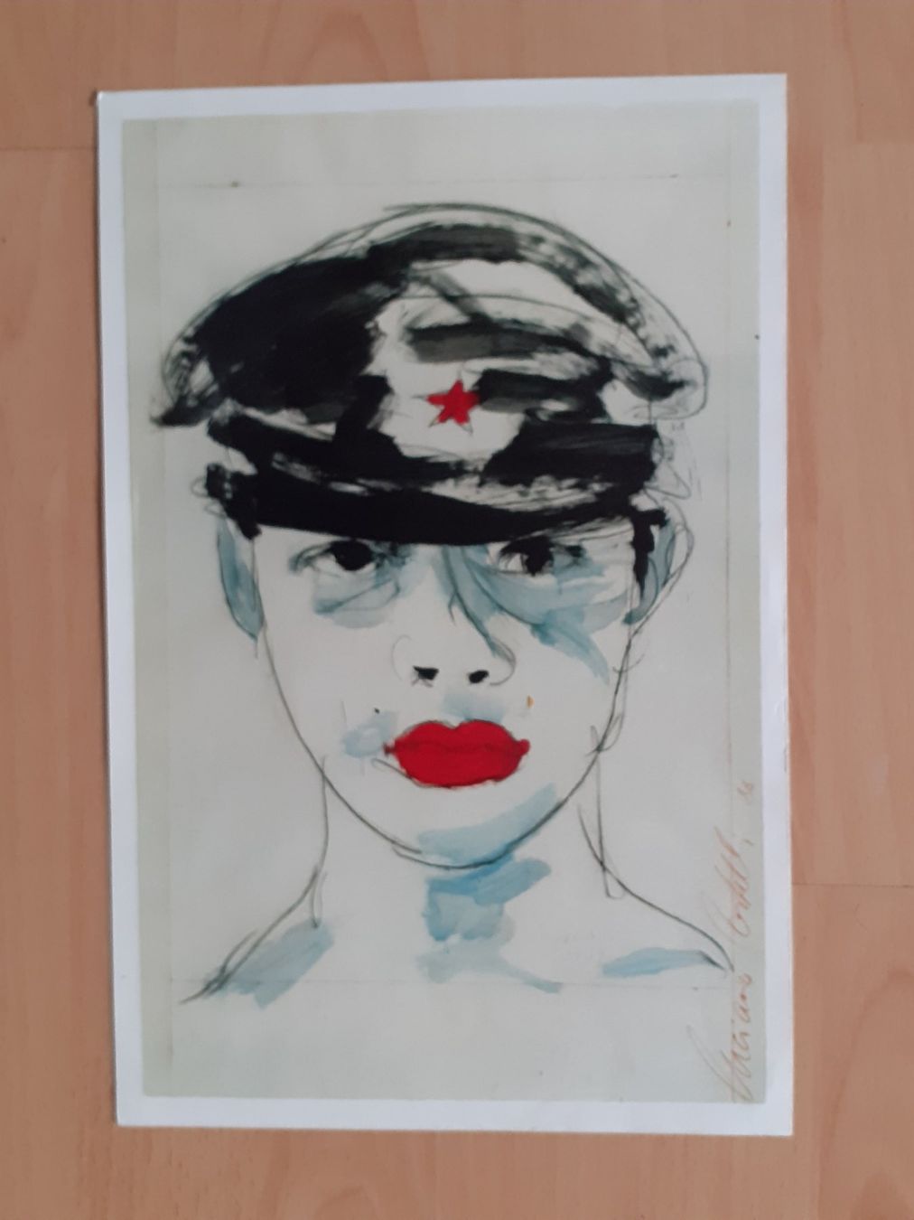 Poster & Bilder: Luciano Castelli,  Kunstdruck nach einer Lithogrtaphie – Gebraucht aus Basel von Luge