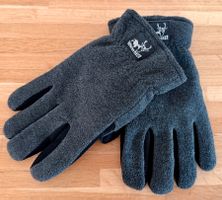 Handschuhe - WINTERDEER - Fleece mit Leder grau Gr. L