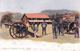 Militär // 1904 Feldartillerie Artillerie Kanonen Armee