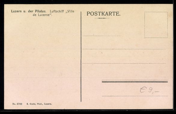 Cartoline postali: Luzern, Zeppelin Ville de Lucerne und de – Usato da Berlin venduto da bartko-reher 1