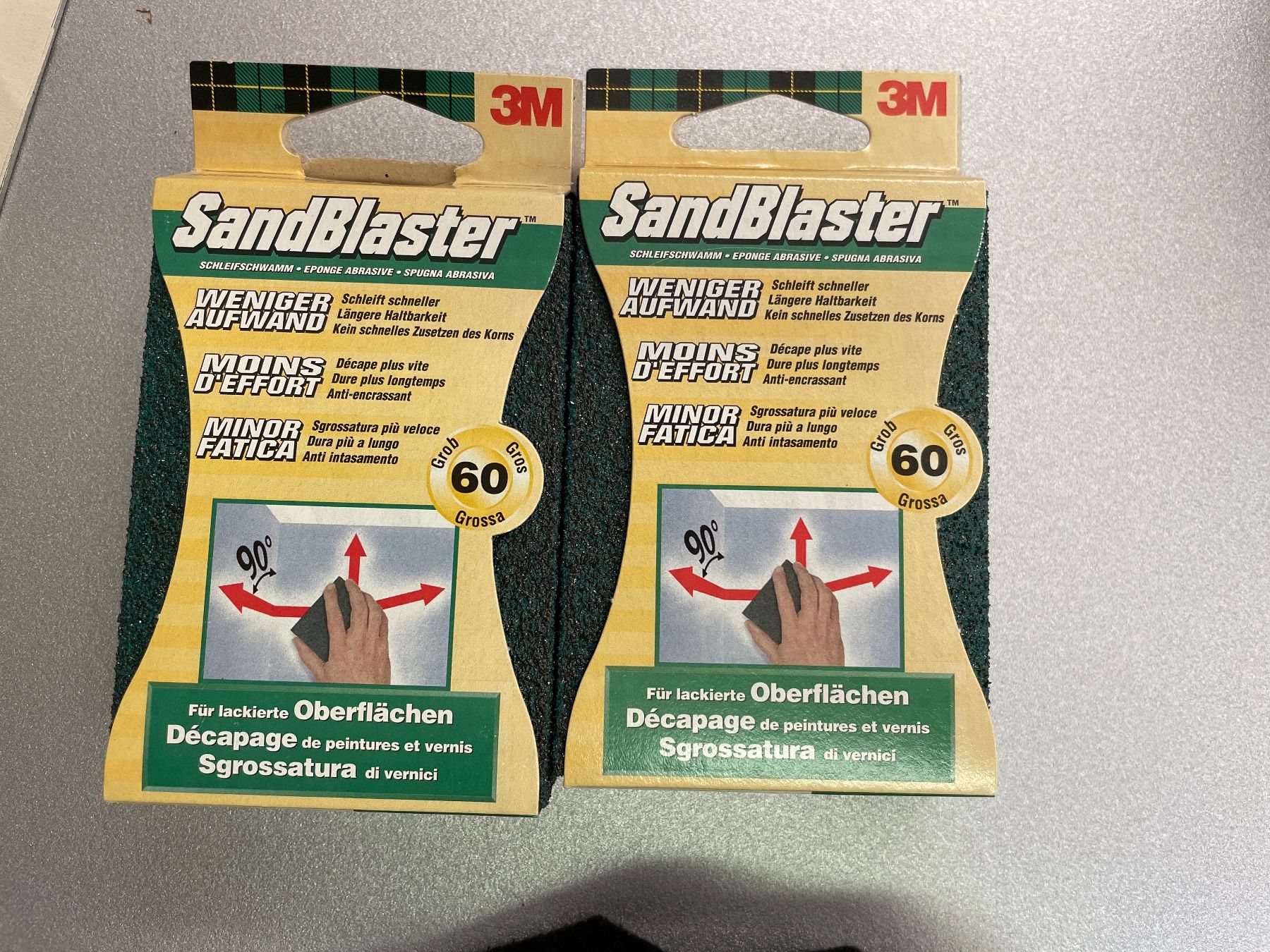 Altro per la casa: 2x Sandblaster Schleifschwamm grob 60 – Nuovo e nell'imballaggio originale da Necker venduto da liq24