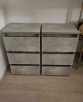 Zwei Nachttische Betonoptik 40x35x62.5 cm guter Zustand