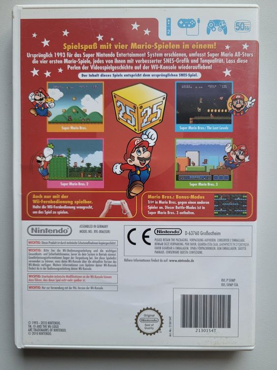 Coffret Wii Super Mario All-Stars 25th Anniversary - Import Japon, édition Anniversaire