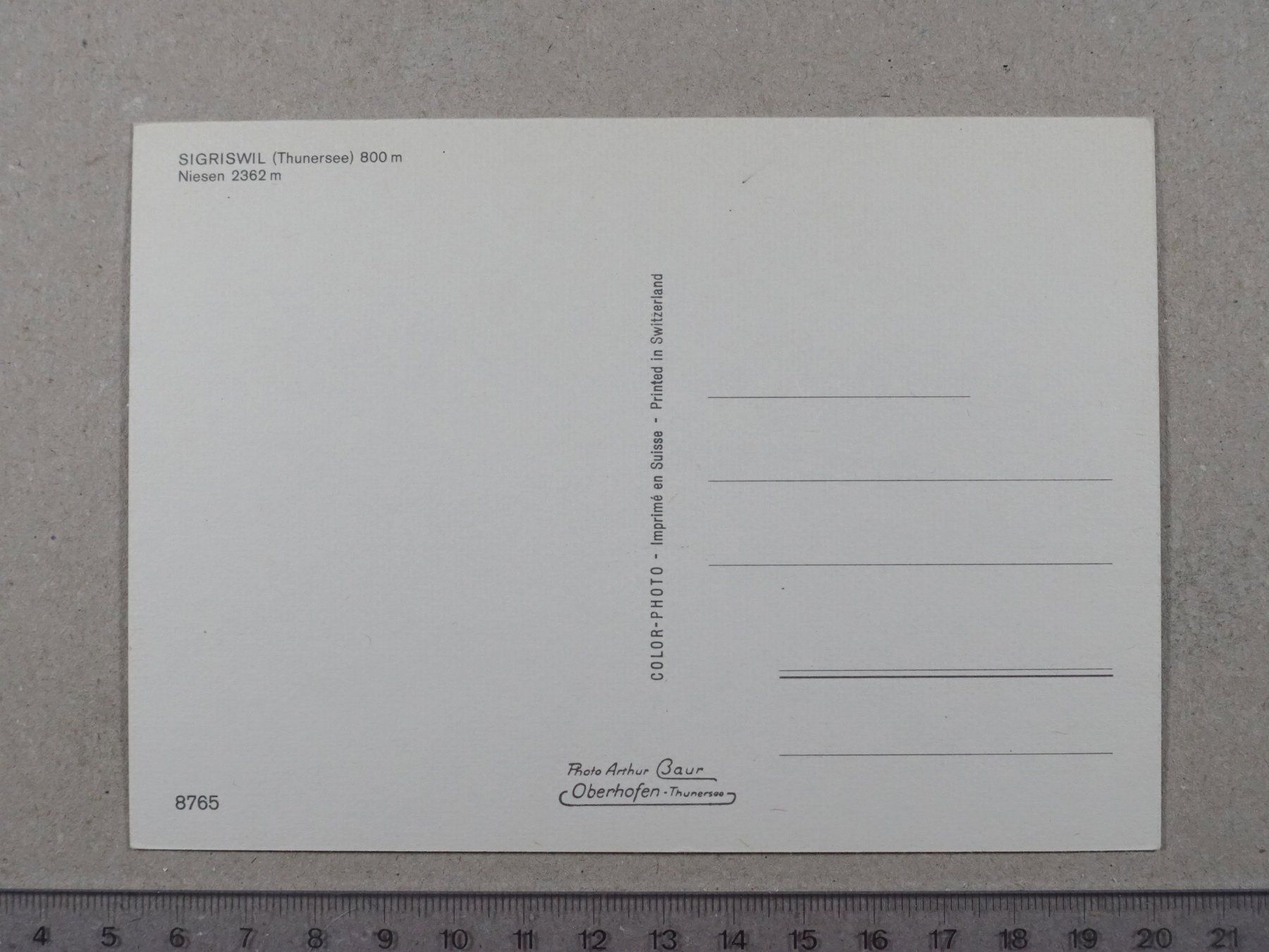 Cartoline postali: Sigriswil, Thunersee, Niesen – Usato da Lenzburg venduto da fh1 1