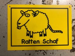 Ratten schaf hinweis spruch schild