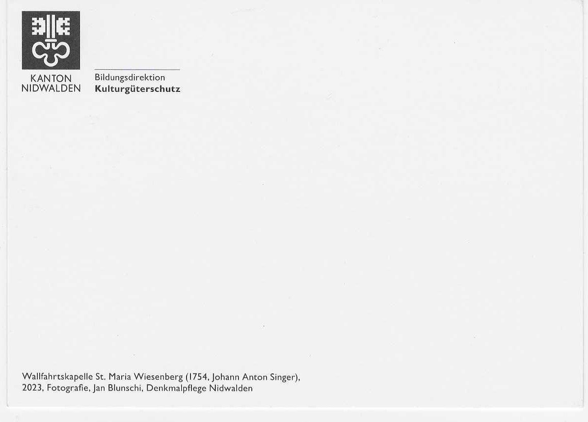 Cartes postales: Ansichtskarte Wallfahrtskapelle St. Maria Wiesenberg – D'occasion à Luzern par gil_9jtr 1