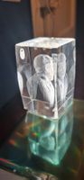 John F Kennedy Kristall Relief gelasert