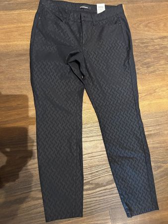 Cambio Schwarze Hosen mit Muster ton in ton gr 40