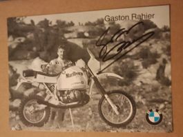 Gaston Rahier - †2005 - Motocross 80er J.- 13x18 BMW Karte