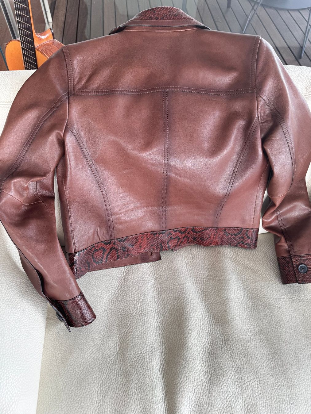 Massimo Dutti Giacche: Massimo Dutti Lederjacke – Neu – Nuovo (secondo la descrizione) da Zug venduto da Ninna 1