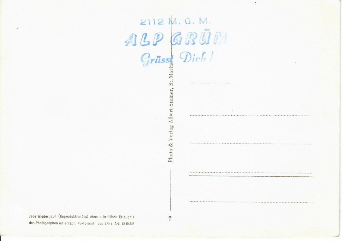 Cartoline postali: Alp Grüm Palügletscher – Usato da Hochdorf venduto da Ziegel-16 1