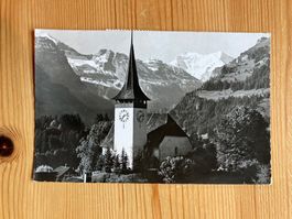 Frutigen - Kirche mit Balmhorn - Altels - AK 1956