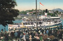 Vierwaldstattersee Gesellschaftsfahrten Salon Dampfer gallia