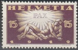 145.2.05 ** Zweite 9 von 1919 doppelt Kat. 15.-