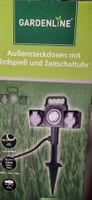 Gardenline Aussensteckdose mit Zeitschaltuhr & Erdspiess