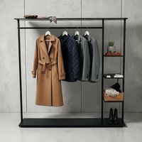 Industrial Garderobe Metall schwarz 179 cm