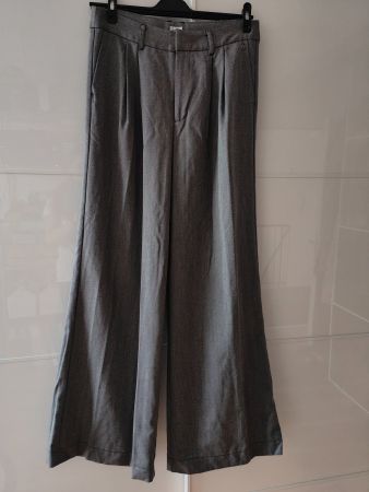 Graue, weite Hose, Fischgratmuster (Pepe Jeans) L