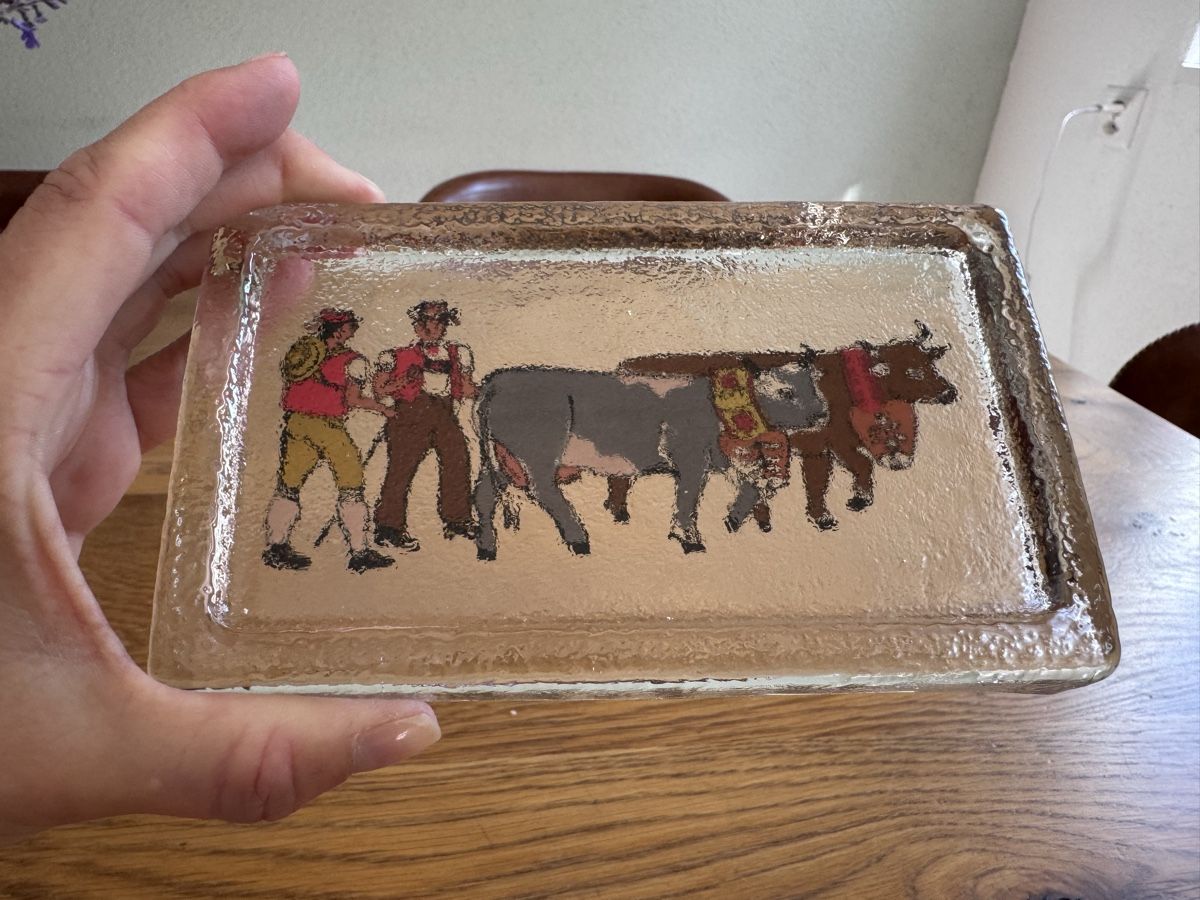Sonstiges Geschirr: Appenzell Buttergeschirr aus Glas – Gebraucht aus Niederbüren von Oetschli 1