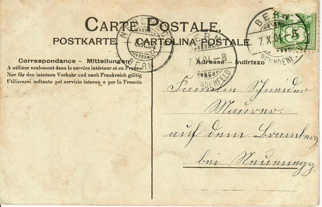 Cartoline postali: Merligen am Thunersee 1904 – Usato da Hochdorf venduto da Ziegel-16 1
