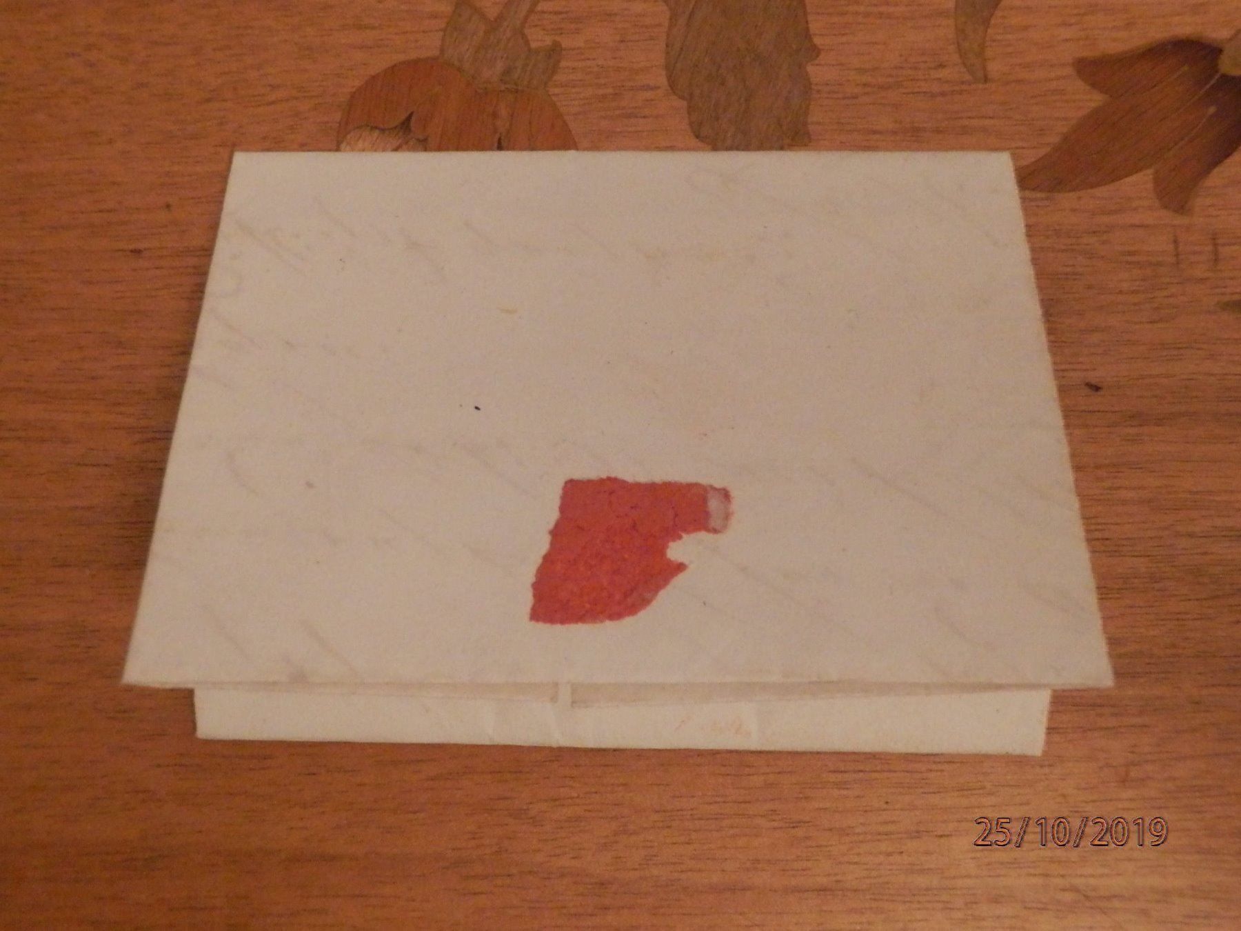 Articoli in legno: kleiner Brief ohne Marke, 90 x 65mm, – Usato da Ueberstorf venduto da dinbau 1