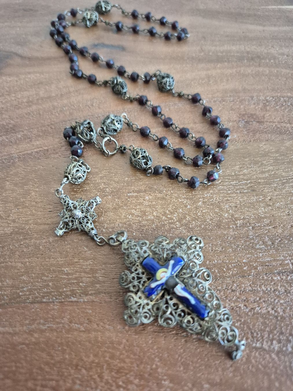 Sonstiger Schmuck: Antiker Filigran Granat Rosenkranz Nr.1 – Gebraucht aus Zürich von Dalema13 1