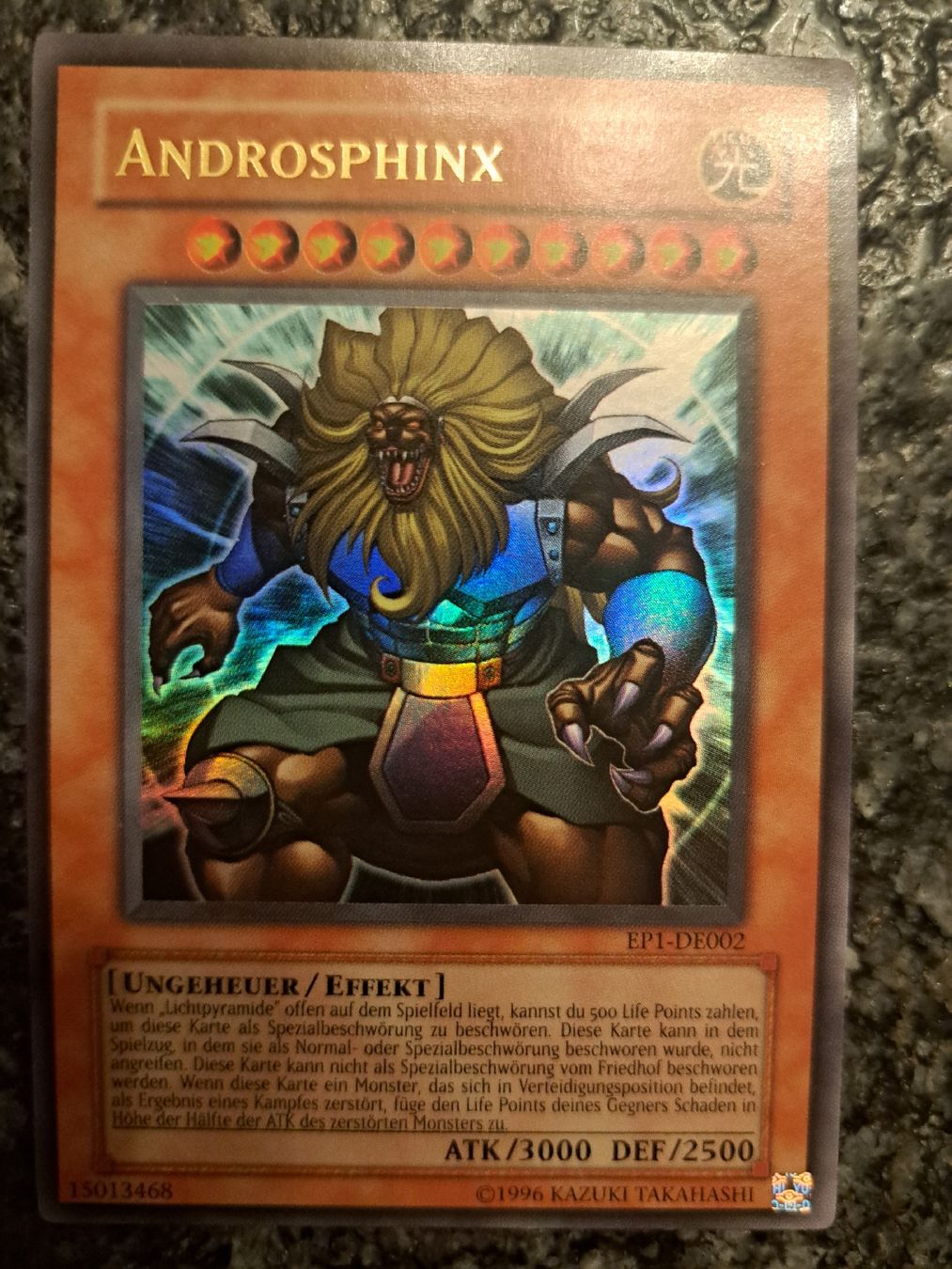 Yu-Gi-Oh Androsphinx EP1-DE002 Ultra rare (Neu (gemäss Beschreibung ...