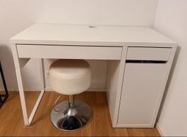 Schreibtisch / Schminktisch in Weiß mit Schublade und Staura