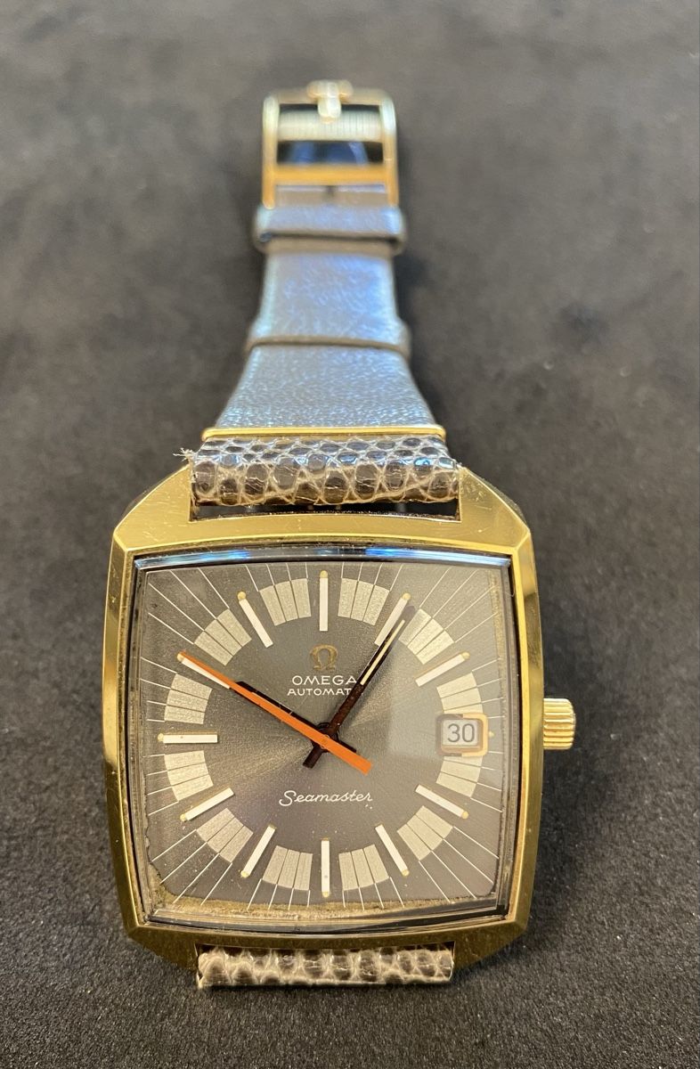 Omega Orologi: Omega Seamaster Date Automatic Gold Plated Vintage  – Usato da Zürich venduto da H.B.26 1