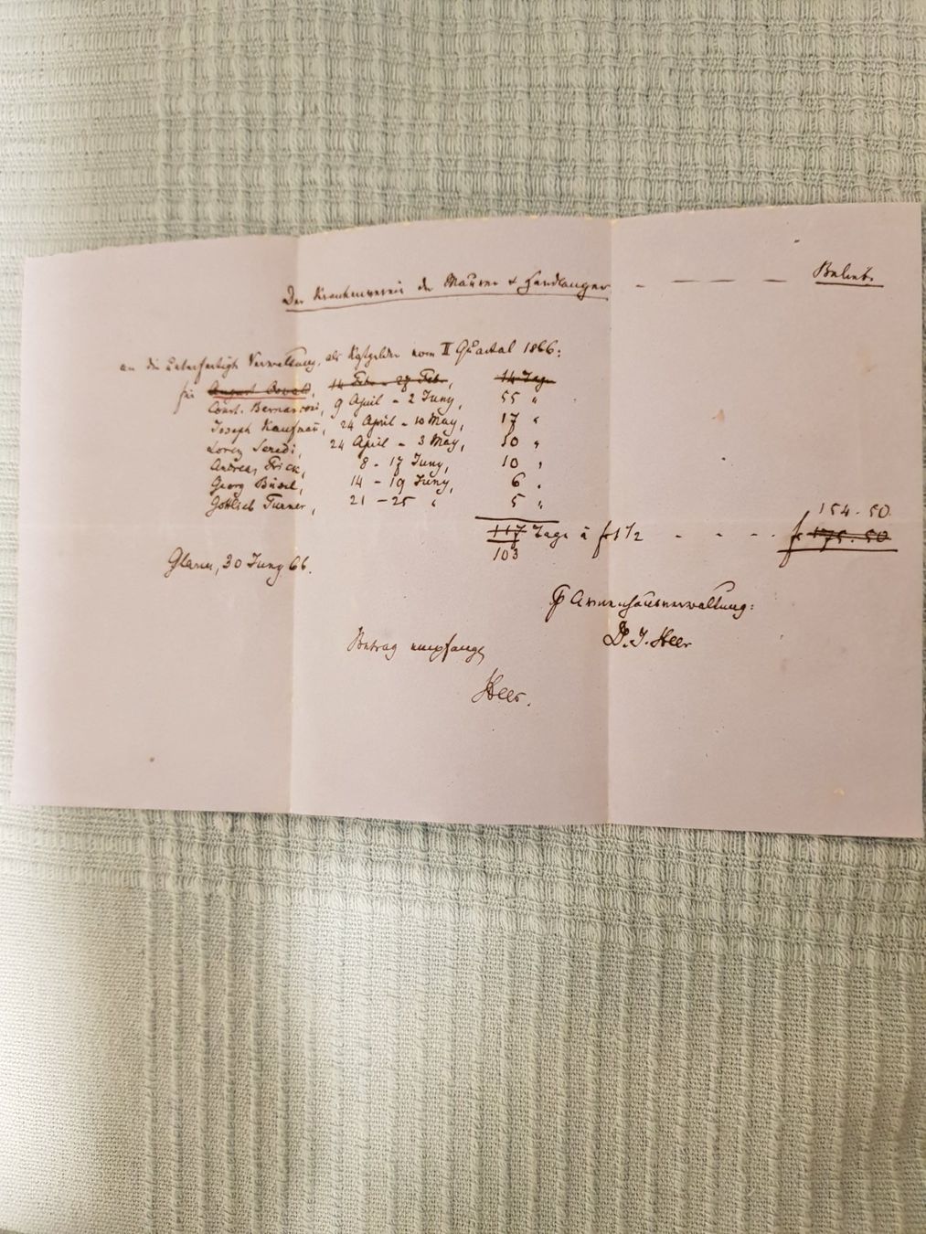 Autogramme: Joachim Heer 20. Bundesrat Original-Autogramm, Glarus – Gebraucht aus Wikon von Funkfreak75