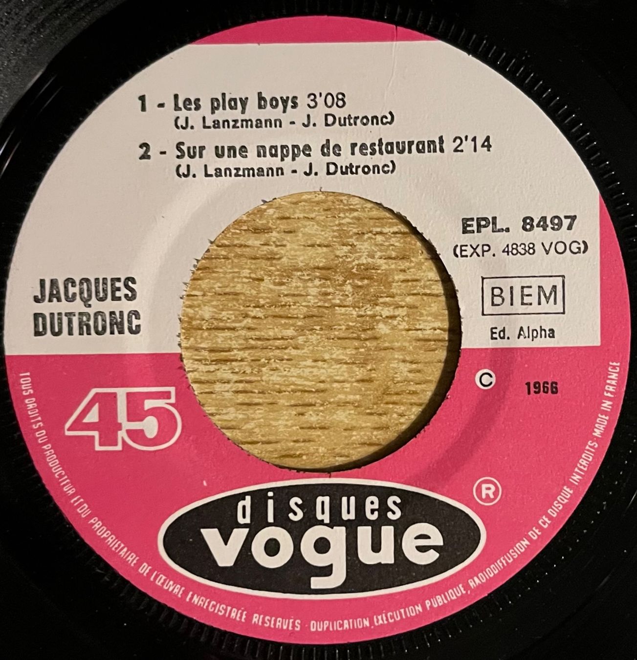 Dischi in vinile: JACQUES DUTRONC - LES PLAY BOYS – Usato da Bussigny venduto da vinyl-pas-cher 2