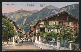 AK Brienz, Blick in eine Strasse, 1921