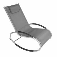 Schaukelstuhl Garten & Terrasse Aluminium ergonomisch Grau