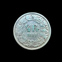 1/2 Franken 1881 Silber