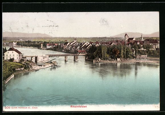 Ansichtskarten: AK Rheinfelden, Totalansicht mit Brücke – Gebraucht aus Berlin von bartko-reher
