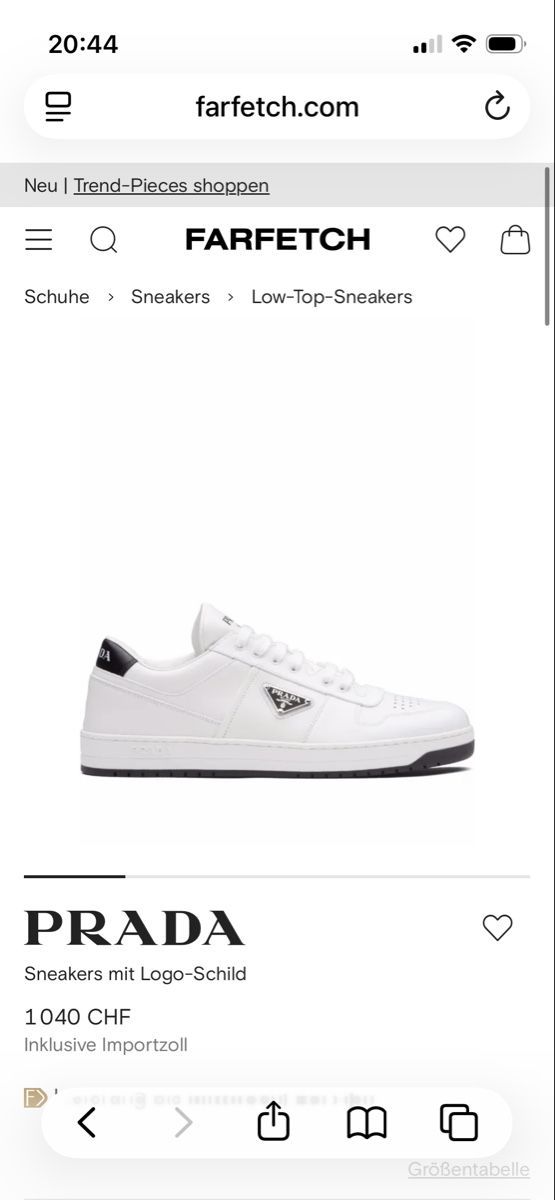 Prada Scarpe da uomo: Prada Sneakers, 45/ 11, weiss, Topzustand – Usato da Zollikon venduto da Mia_Zollikon 6